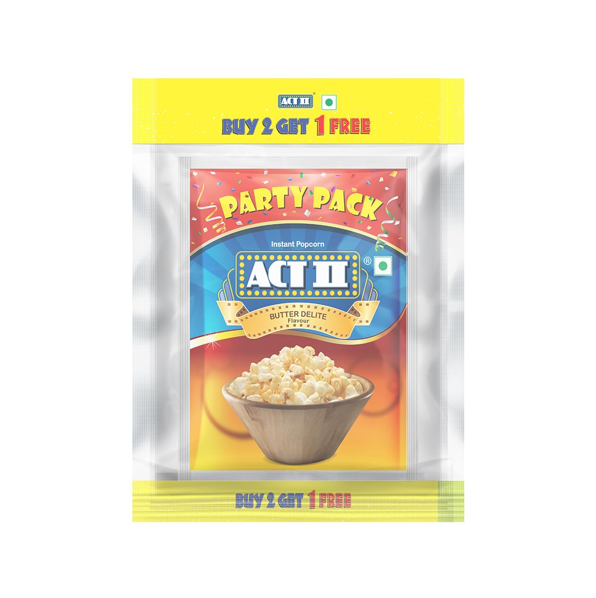 ACT II BUTTER DELIGHT POPCORN PARTY PACK 450 GM